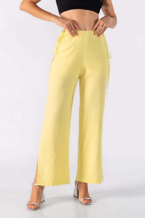 Calca reta amarracao laterais