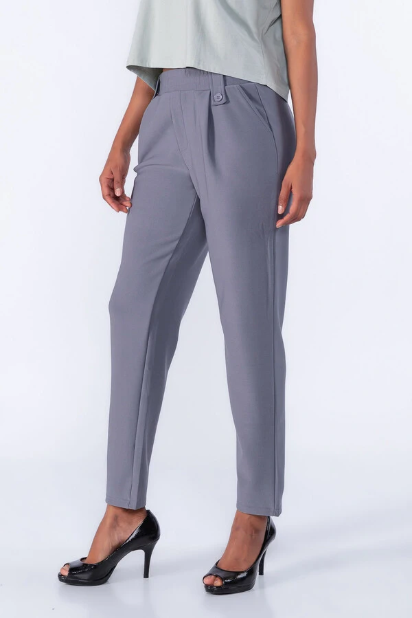 Calça Elástico no Cos com Pregas