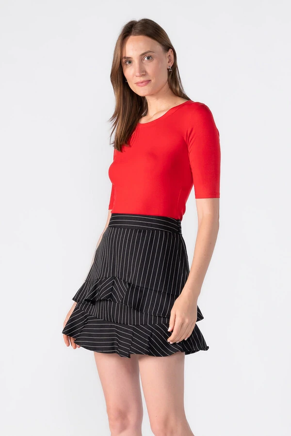 Blusa malha basica manga 3/4