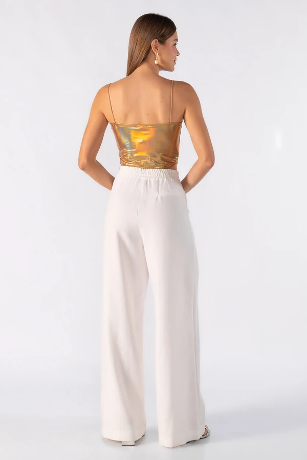 Top malha alça fina