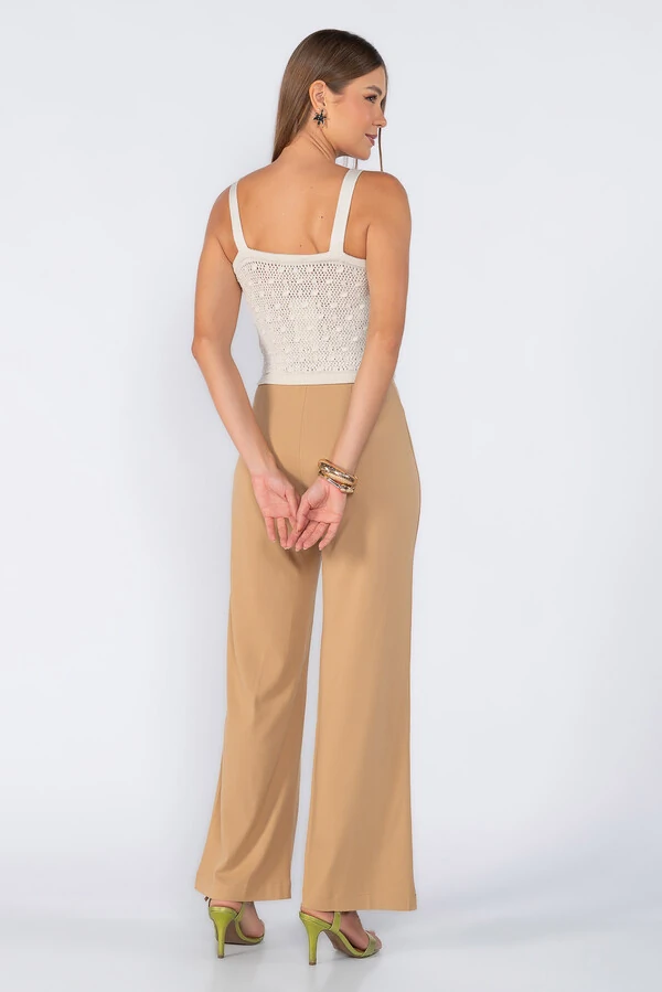 Cropped tricot texturizado