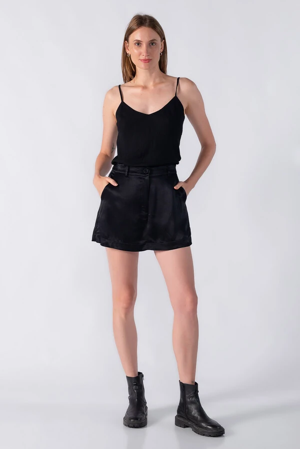 Shorts saia acetinado