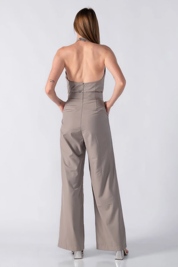 Macacao pantalona em alfaiataria