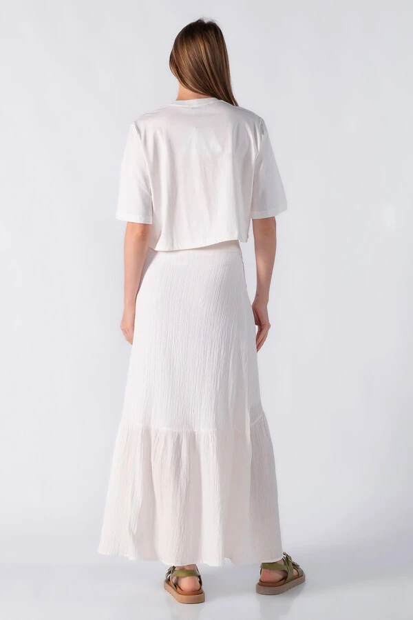 Cropped malha estampa sol