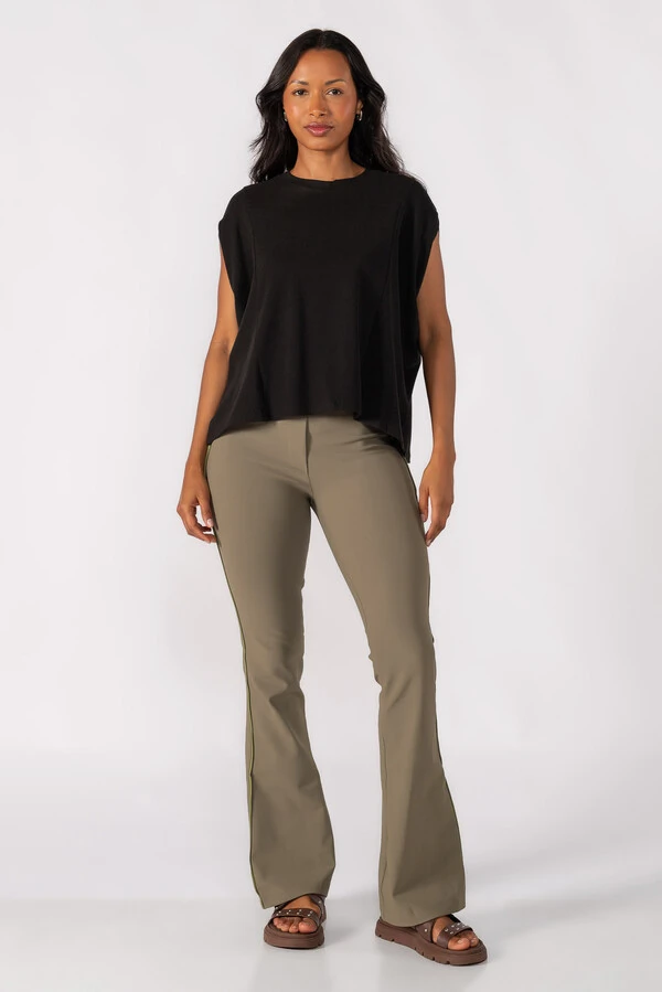 Blusa oversized canelada