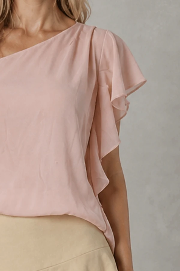 Blusa alça única com babado