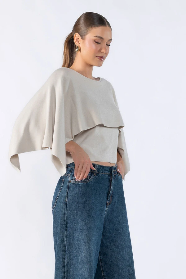 Blusa poncho fluida