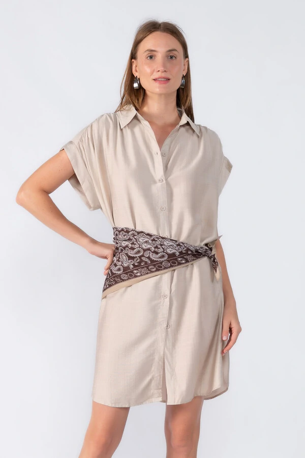 Chemise manga morcego com detalhe