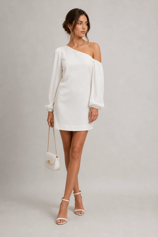 Vestido curto em alfaiataria