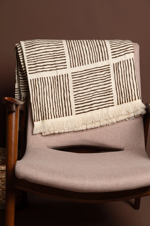 Manta para sofa estampada