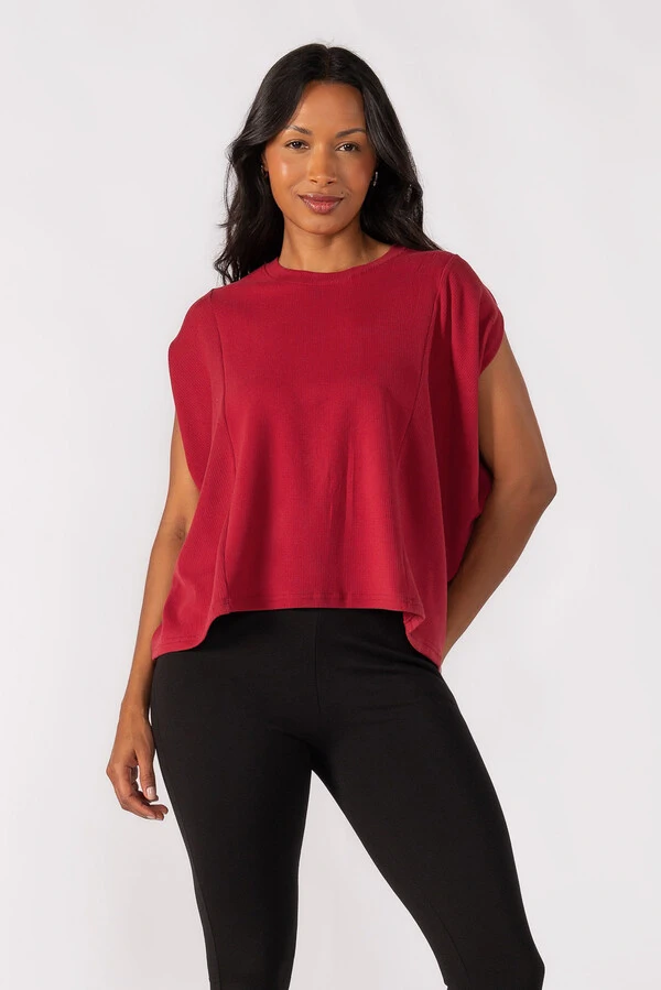 Blusa oversized canelada