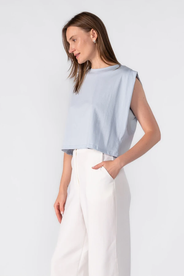 Blusa cropped muscle tee