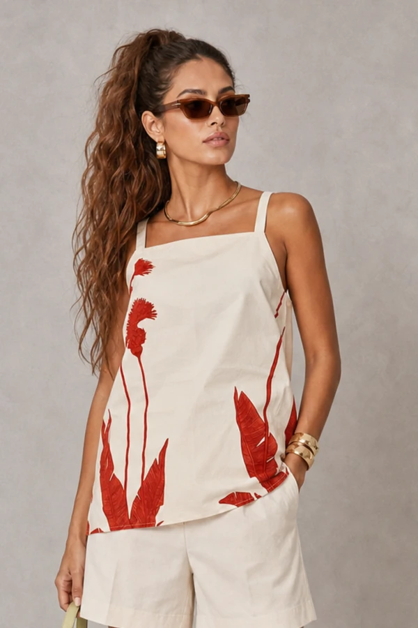 Regata viscose estampada