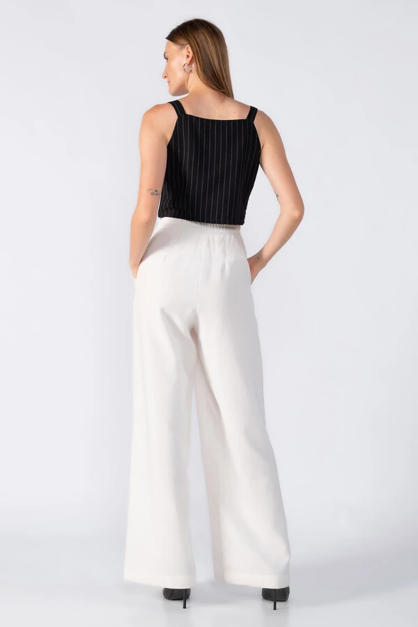 Cropped alfaiataria risca de giz