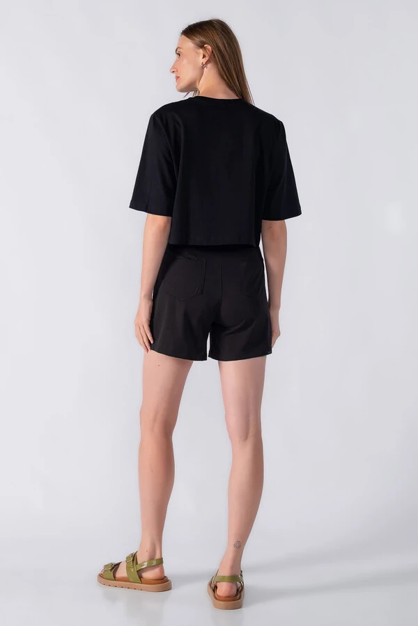 Cropped malha estampa sol