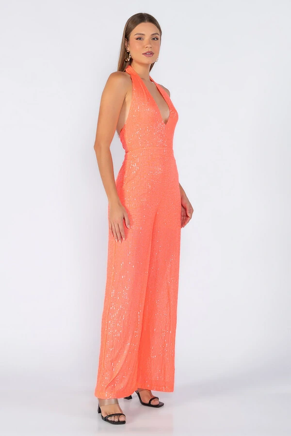 Macacao paete frente única com bolso