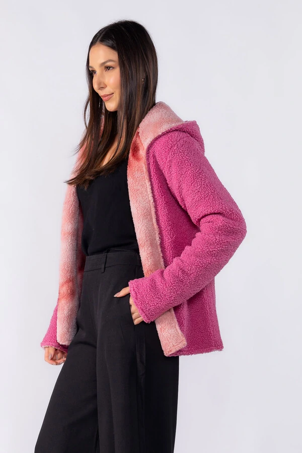 Casaco dupla face tie dye