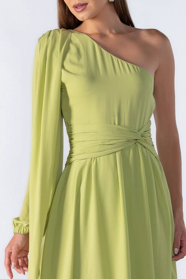 Vestido longo manga nula