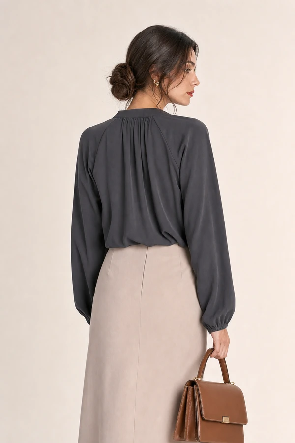 Blusa manga longa com golinha