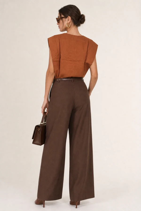 Blusa alfaiataria decote v com pala