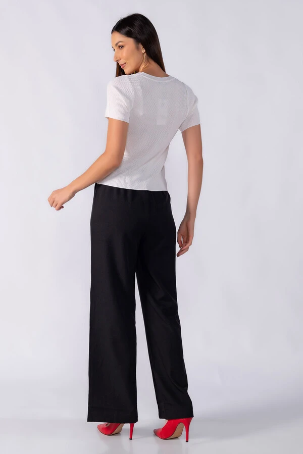 Blusa tricot manga curta