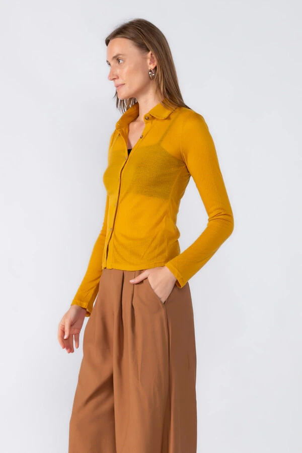 Blusa malha canelada