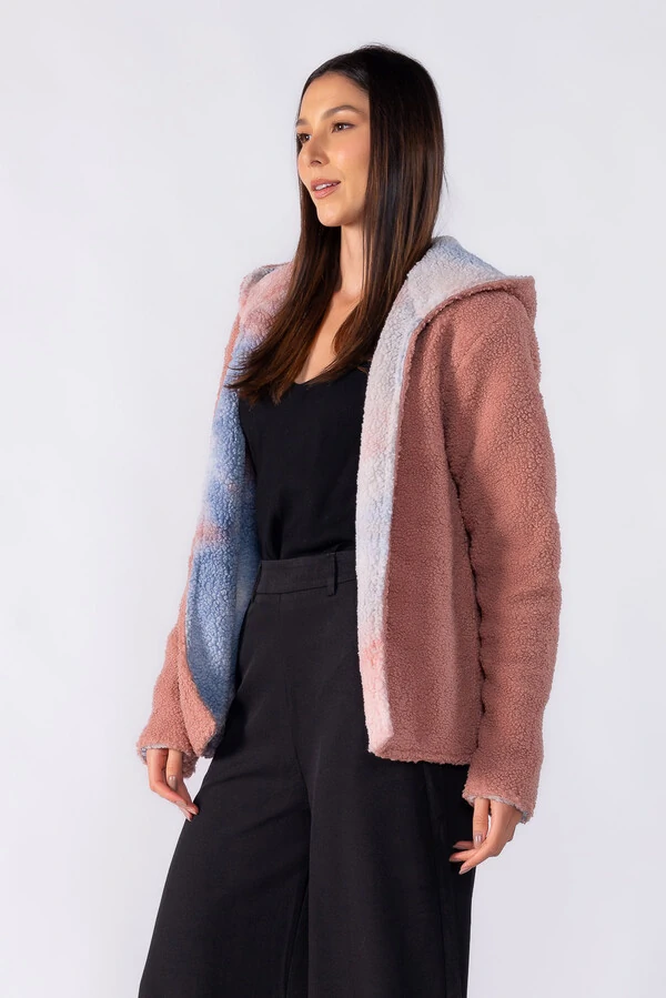 Casaco dupla face tie dye