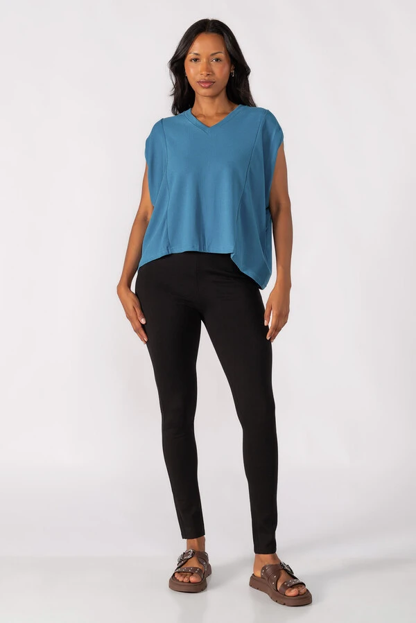 Blusa oversized decote em V