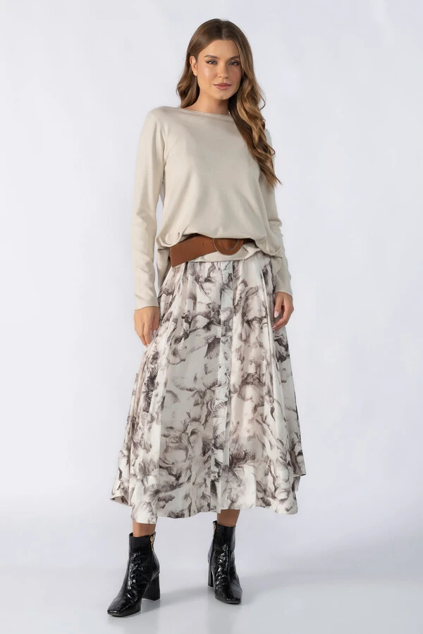 Blusa sueter basico amplo com bolsos