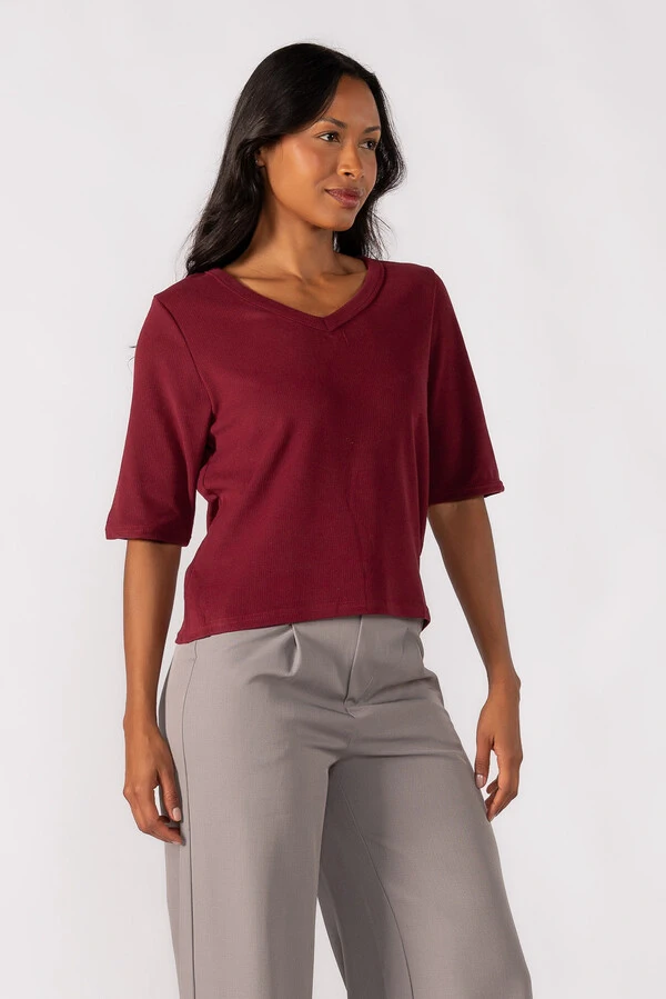 Blusa oversized manga 3/4