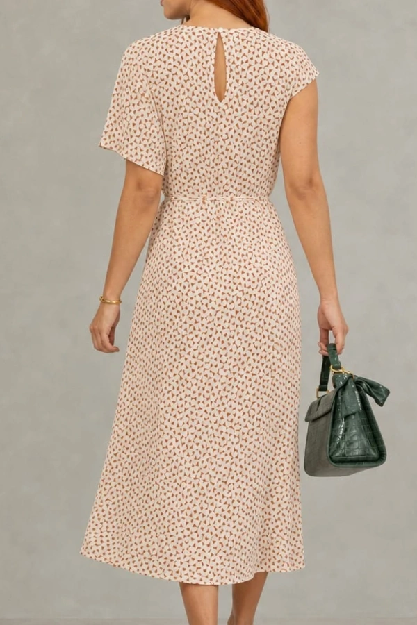 Vestido viscose com capa sobreposta