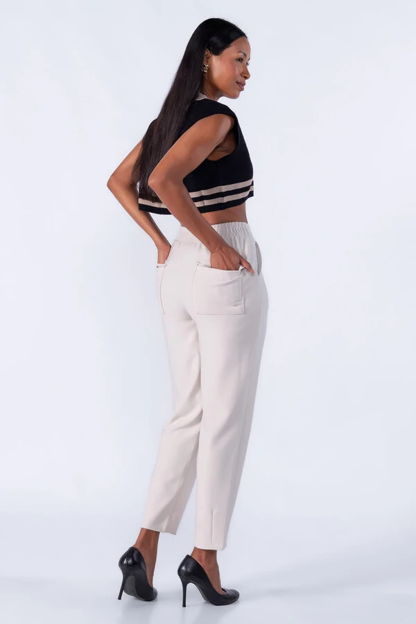 Calça Social Com Bolsos