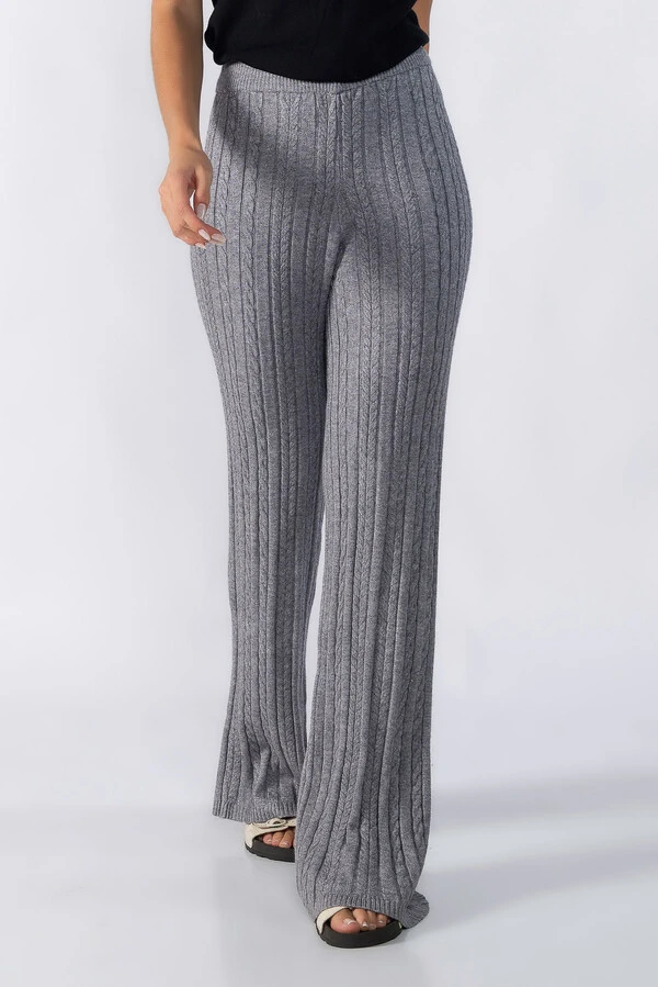 Calça tricot texturizada