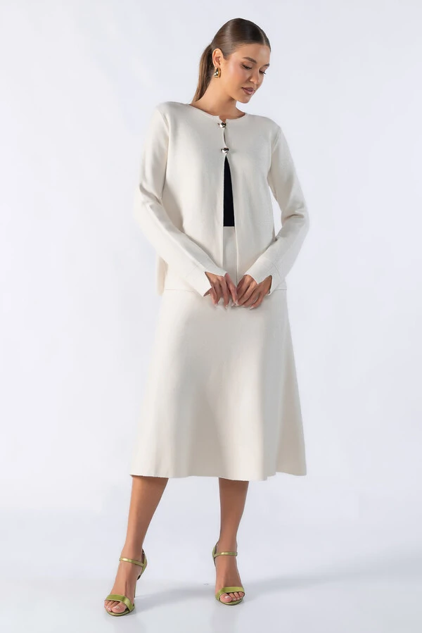 Cardigan com dois botões