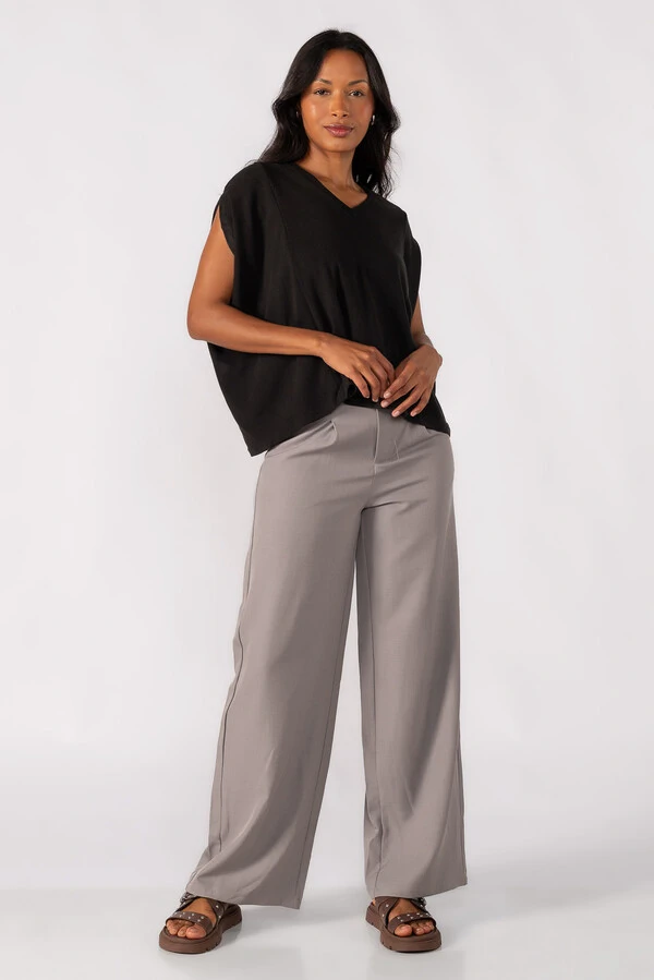Blusa oversized decote em V