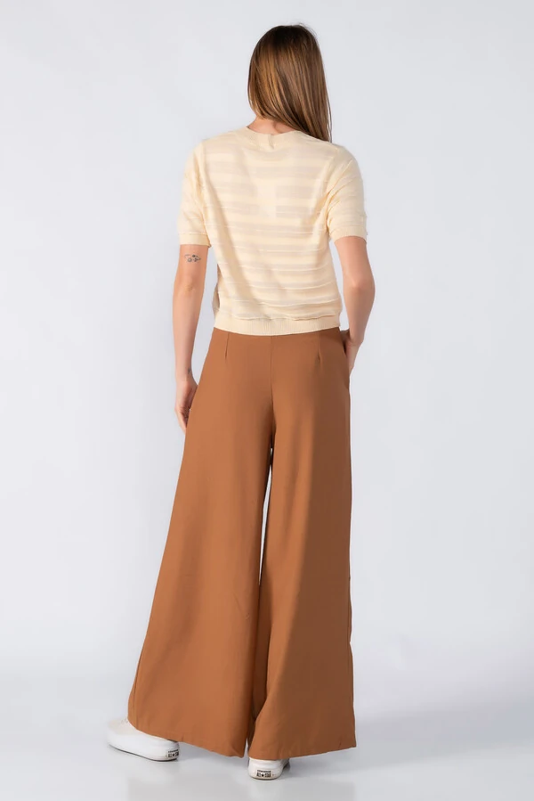 Blusa listrada manga curta