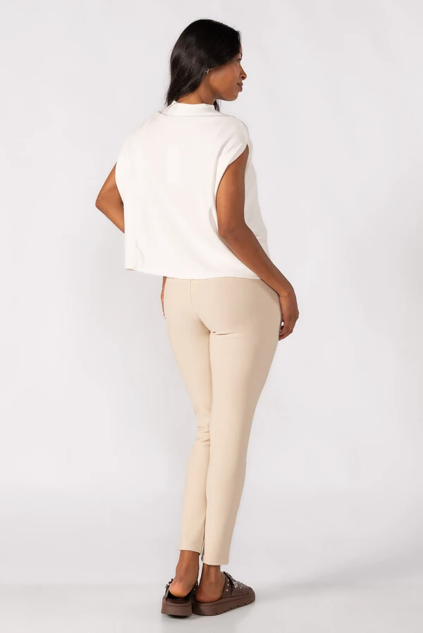 Blusa flanelada gola alta