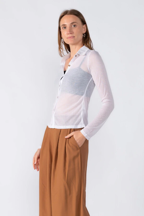 Blusa malha canelada