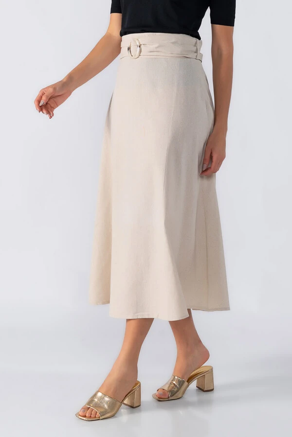 Saia viscolinho midi evase
