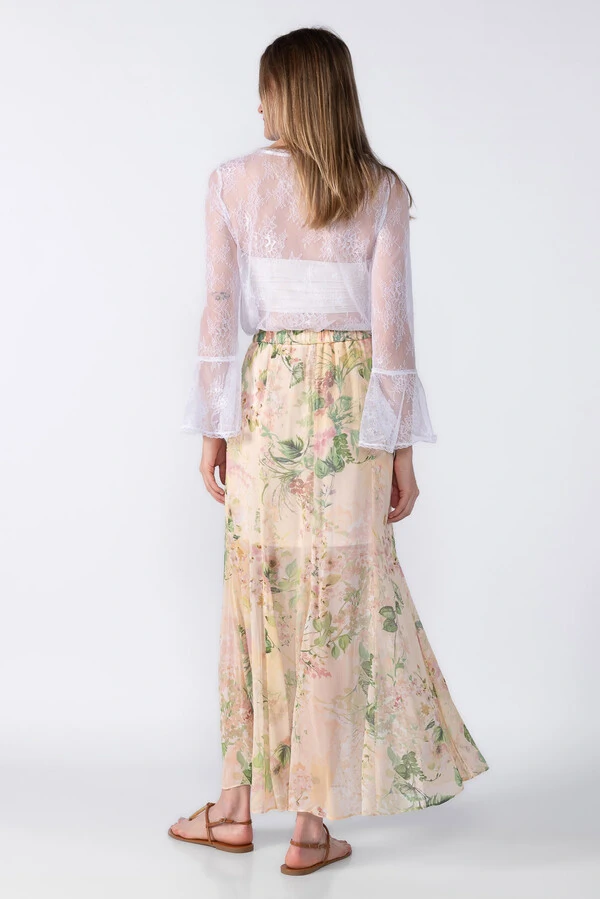 SAIA MIDI ESTAMPADA EM VISCOSE