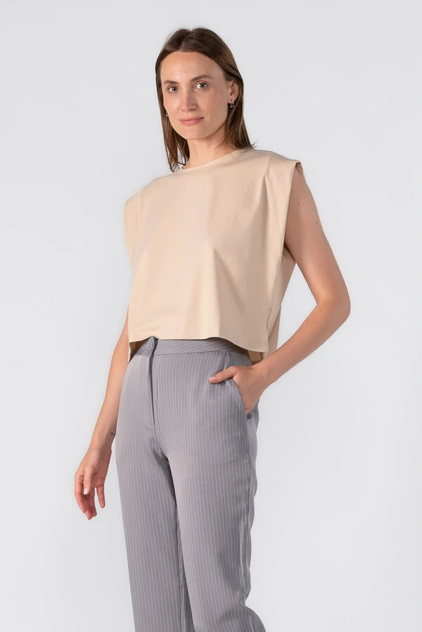 Blusa cropped muscle tee