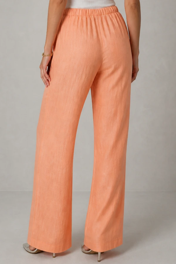 Calça pantalona com amarração