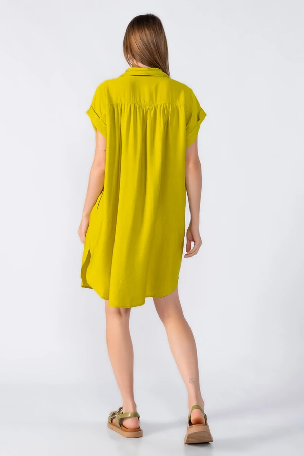 Chemise manga morcego com detalhe