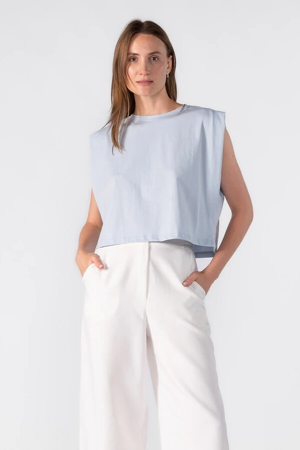 Blusa cropped muscle tee