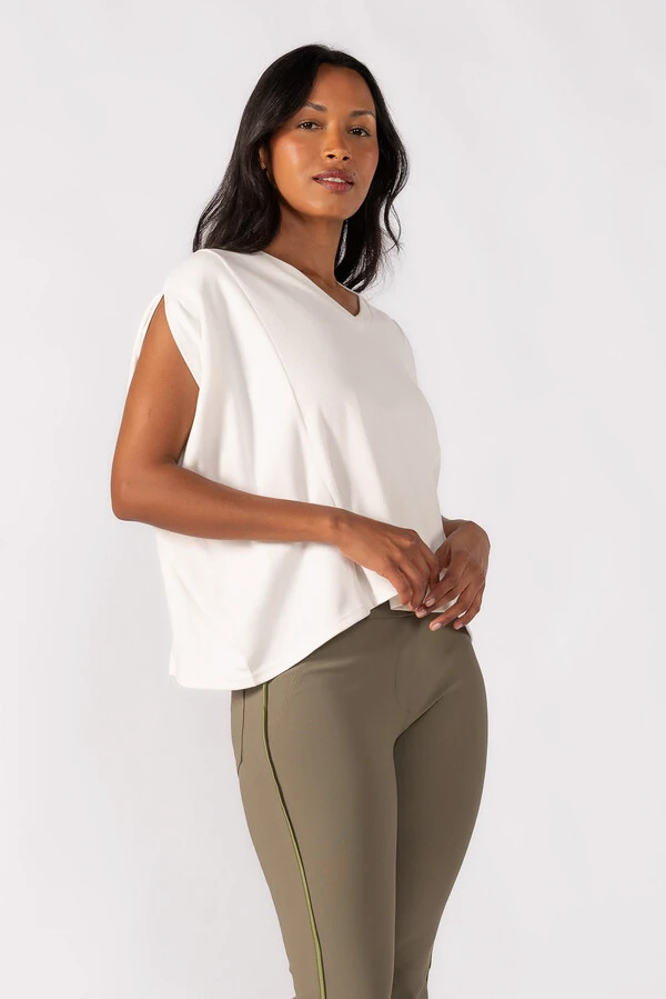 Blusa oversized decote em V