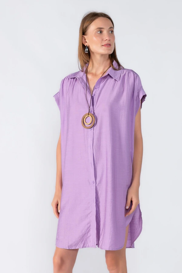 Chemise manga morcego com detalhe