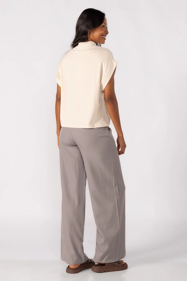 Blusa gola alta canelada
