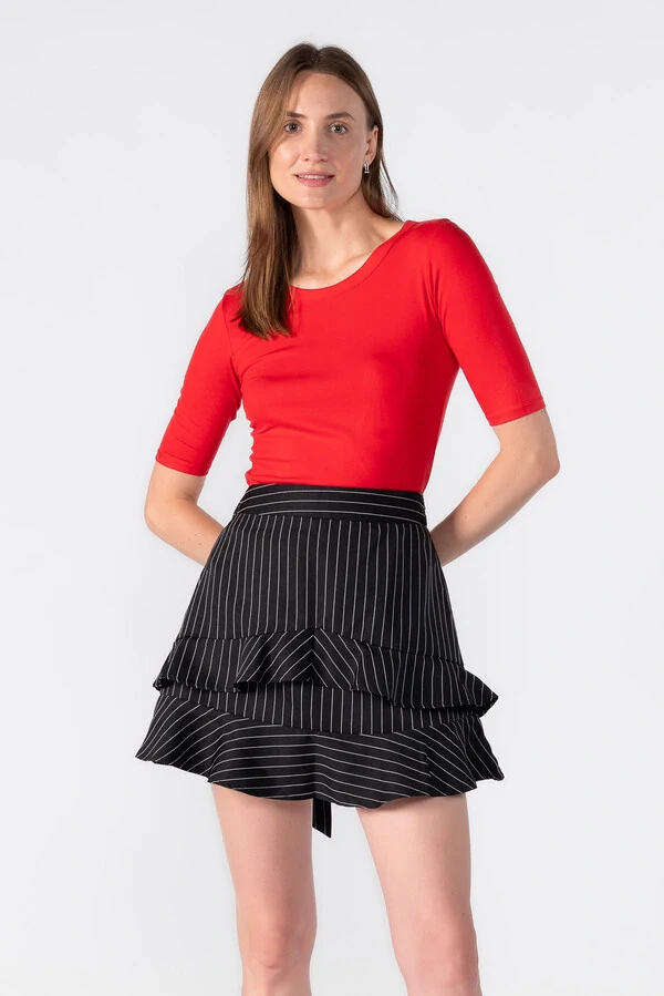 Blusa malha basica manga 3/4