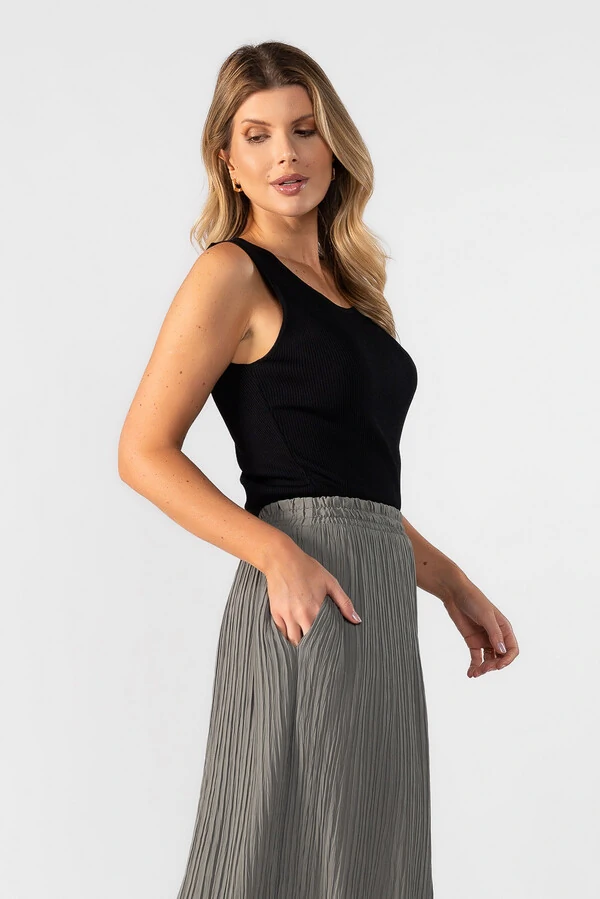 Blusa regata modal canelada