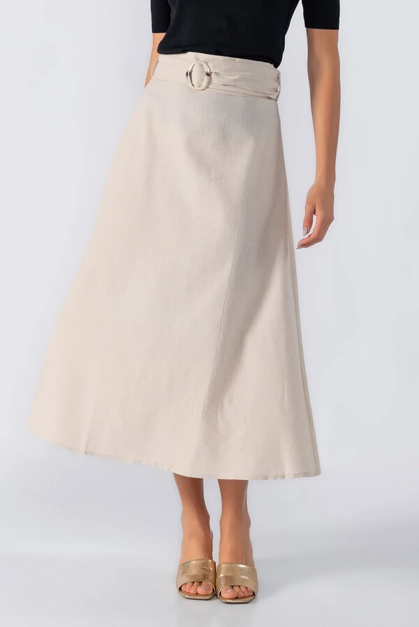 Saia viscolinho midi evase